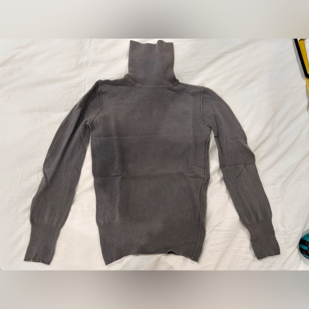 J.Crew- Wool, Nylon, Cashmere Blend Turtleneck Sweater Grey